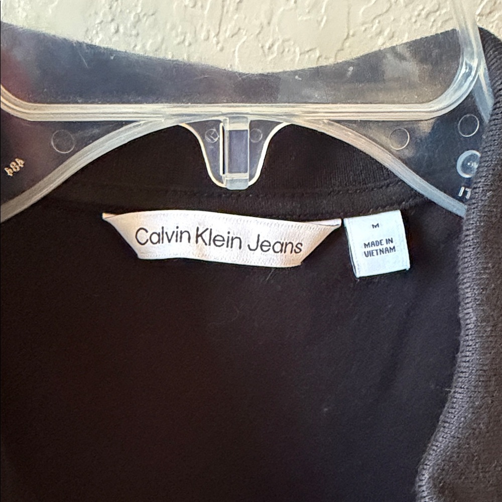 Calvin Klein Jeans Black Crewneck Tee - Logo Neck Tag